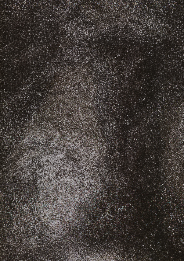 <hr/><strong>N51° 04‘ 37‘‘ E13° 45‘ 04 - II</strong><br />
Zeichnung<br />Pigmenttinte auf Papier<br />
30 x 20 cm